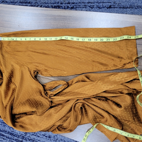 Torrid Women's Copper Dotted Jacquard Self Tie Trench Jacket Trench Coat 18-20 - Picture 12 of 12